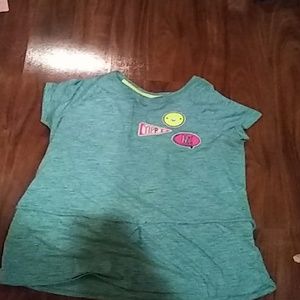 A girls shirt with patches